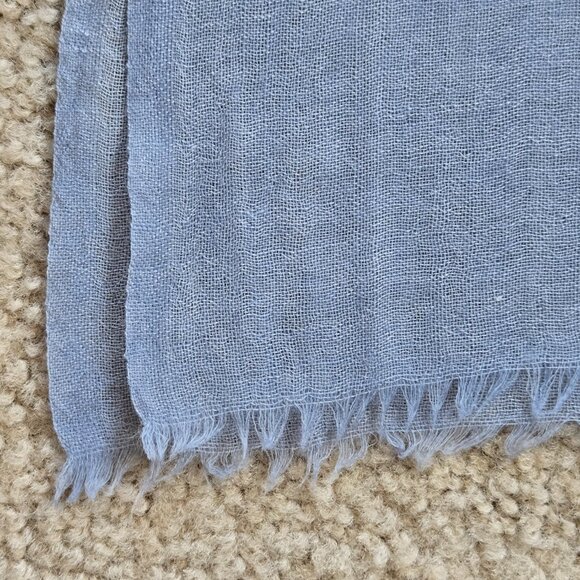 Large Lightweight Cashmere Scarf/Shawl/Wrap Blue - Picture 3 of 13